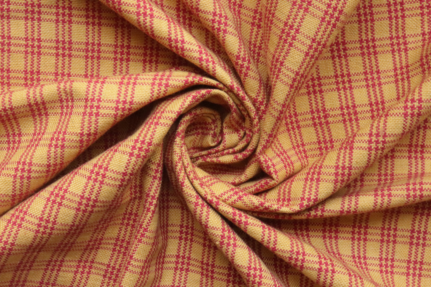 Yellow & Red Fine Checked Handwoven Khadi | Vibrant, Durable & Heritage-Rich