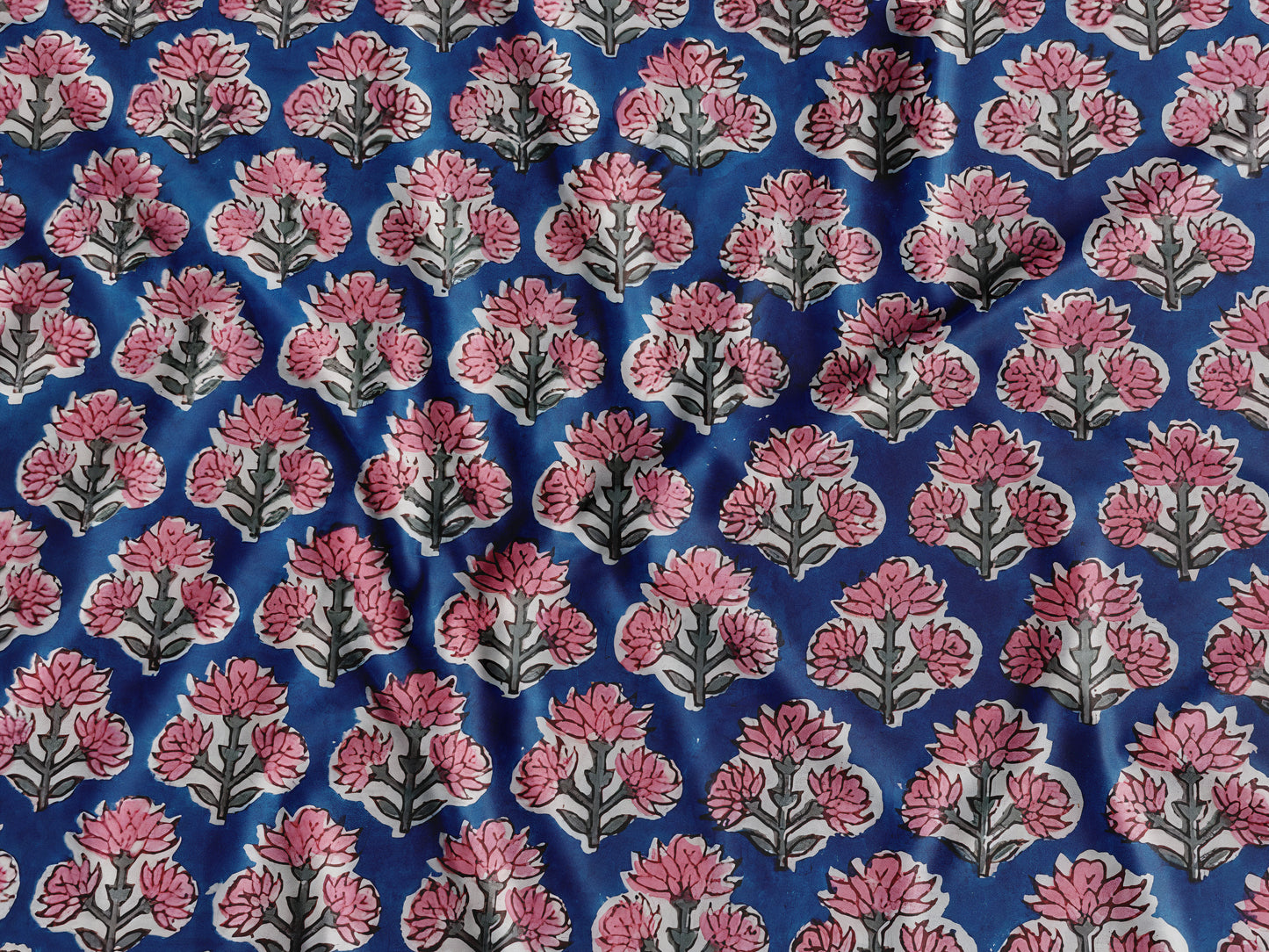 Sanganeri Hand Block printed Fabric1