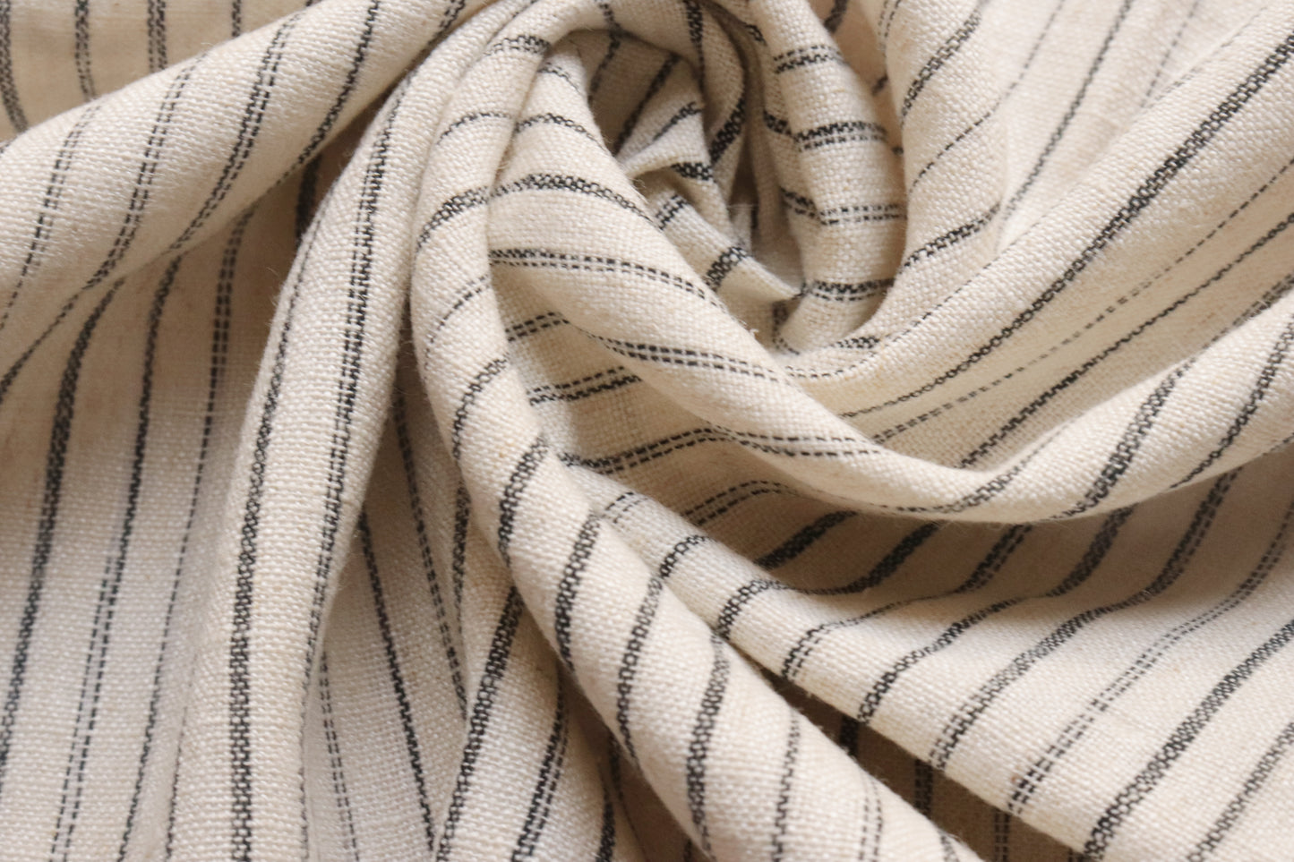 Handwoven Ramie Black Color Stripe
